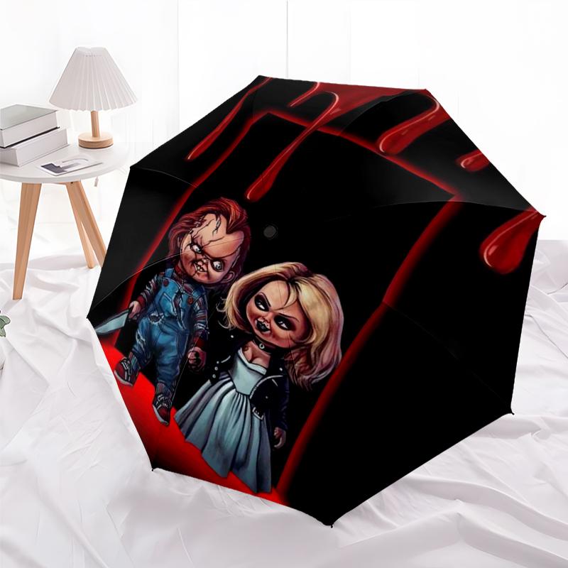 Chucky Fashionable Automatic Opening/Closing Folding Umbrella. Portable and Foldable, Ideal for Gift, Travel, and Daily Use.