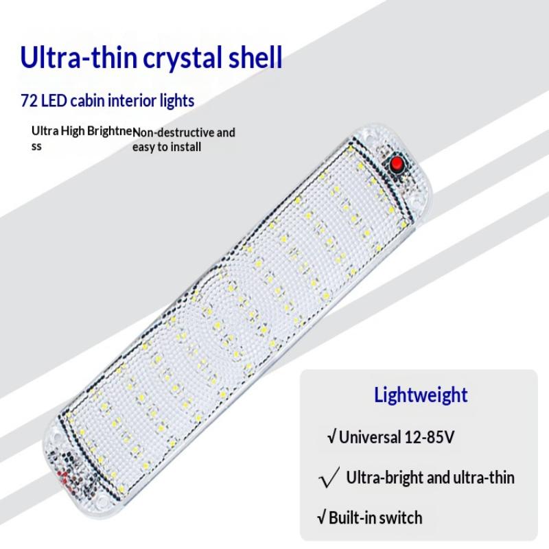 12V-80V LED-Lichtleiste für Auto-Innenraum Weißes Lichtrohr für Van LKW LKW Wohnmobil Wohnwagen Boot Innenraum Auto Deckenleuchten