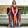 European-American Cotton Tie-Dye Beach Dress: Loose Robe & Bikini Cover-Up