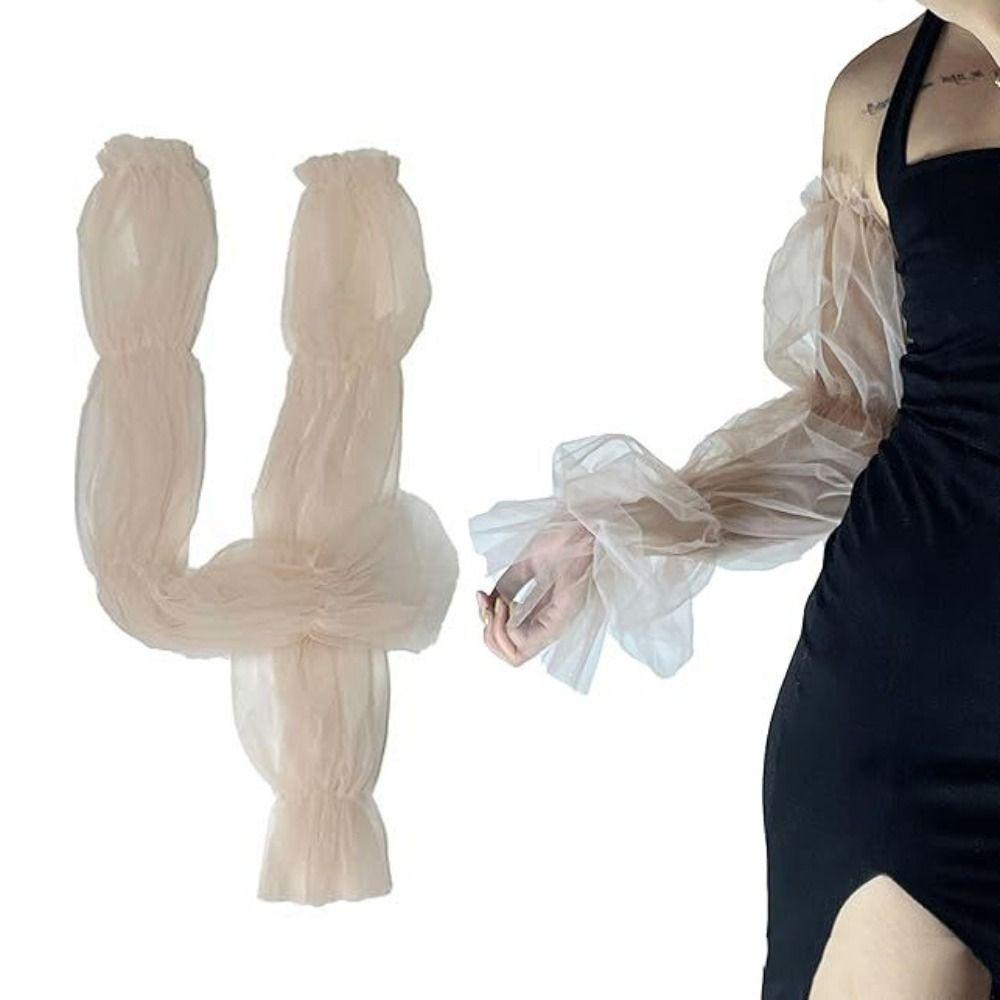 Lace Mesh Wedding Arm Sleeves Bubble Sleeves Party Sleeves Decor Bubble Sleeves Birthday Photo