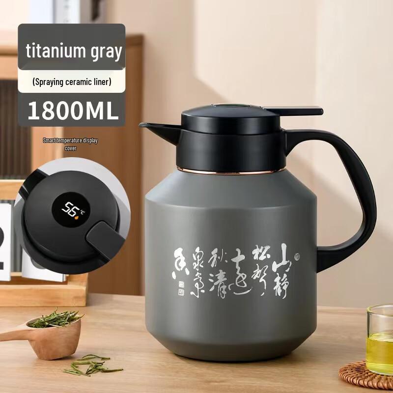 MRSIKEY Stainless Steel Insulated Teapot with Ceramic Liner and Titanium Tea Infuser