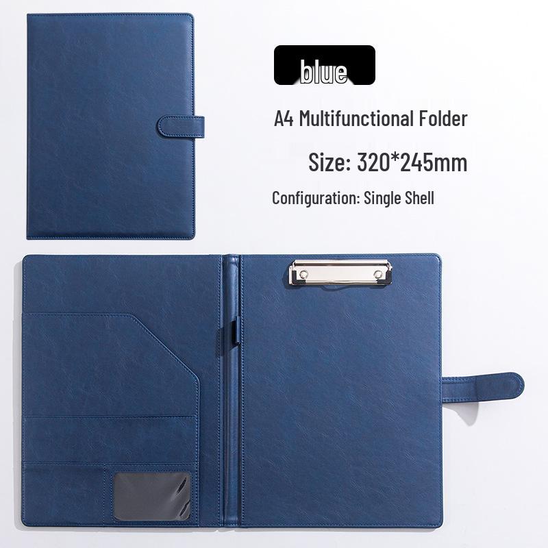 A4 Magnetic Leather Document Folder: Multifunctional Business Manager with Custom Logo