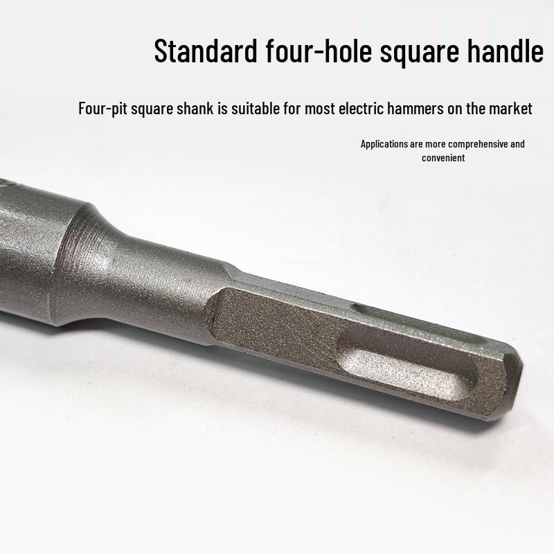 Square Shank Alloy Impact Chisel for Concrete, Cement, and Stone - Electric Hammer Drill Bit and Rock Breaker Tool