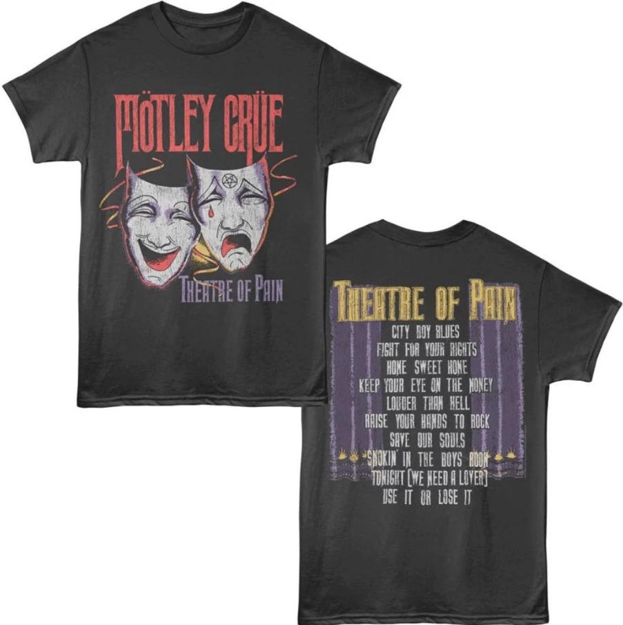 Motley Crue Theatre of Pain Album Cover with Song Titles T- Shirt L