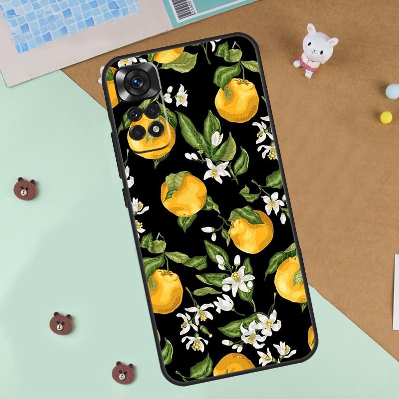 Tropical Summer Fruit Lemon Case For Xiaomi Redmi Note 14 13 12 9 10 11 Pro 10S 11S 12S Cover For Redmi 13C 10C 12C 14C