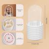 Promotional sales 360 Rotating Makeup Brush Holder Organizer with 5 Compartments, Make Up Brush Holder with Lid, Dustproof Cosmetic Brush Organizer fo