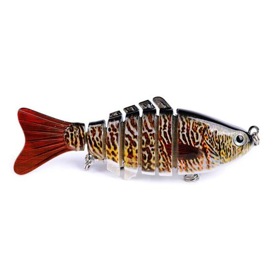 1/3/5Pcs 10CM/15.5G Bionic Multi-Jointed Fishing Lure Long Casting 7-Section Swimbait Hard Artificial Bait Freshwater Saltwater Fishing Accessories