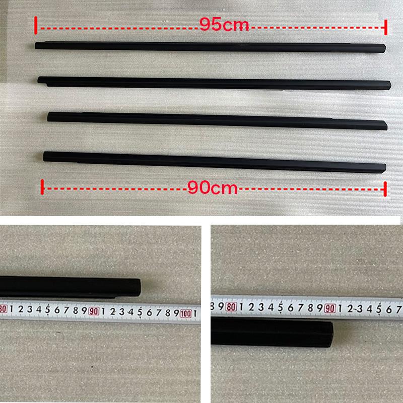 Black 4Pcs Window Rubber Trim For Nissan XTrail T30 2001-2006 Weatherstrip Seal Strips Rubber Door Moulding Trim 80821-8H300