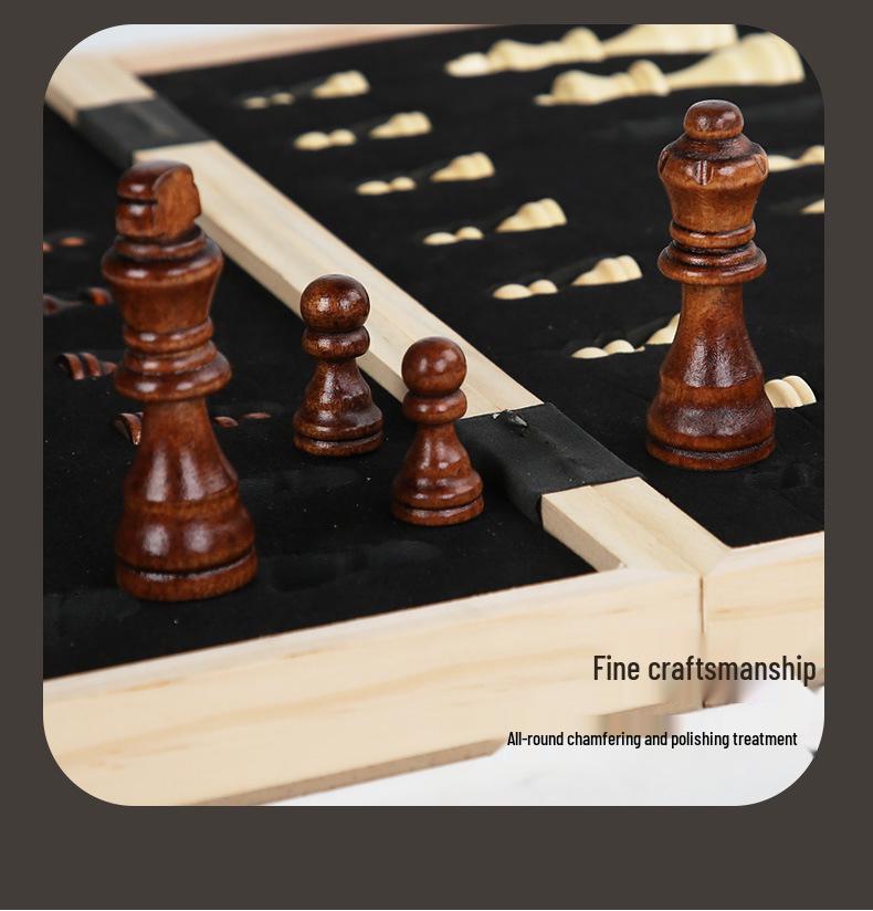 Children's Wooden Chess & Card Game: Educational Toy for Parent-Child Interaction