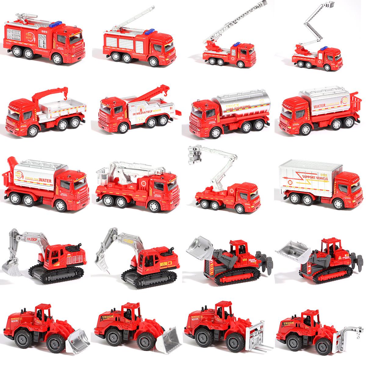 Alloy City Engineering Fire Truck Set - Boys Toy Storage Box, Collector s Edition