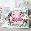 Axolotl Loves Customize Text Blanket Lightweight Personalized Blanket Durable Comfort Versatile for Couch Home Decor Office Chair Bedding