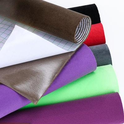 50cm*138cm Mehrfarbig Elastizität Selbstklebender Samtstoff Klebriger Samt Wandstoff für DIY Heimdekoration