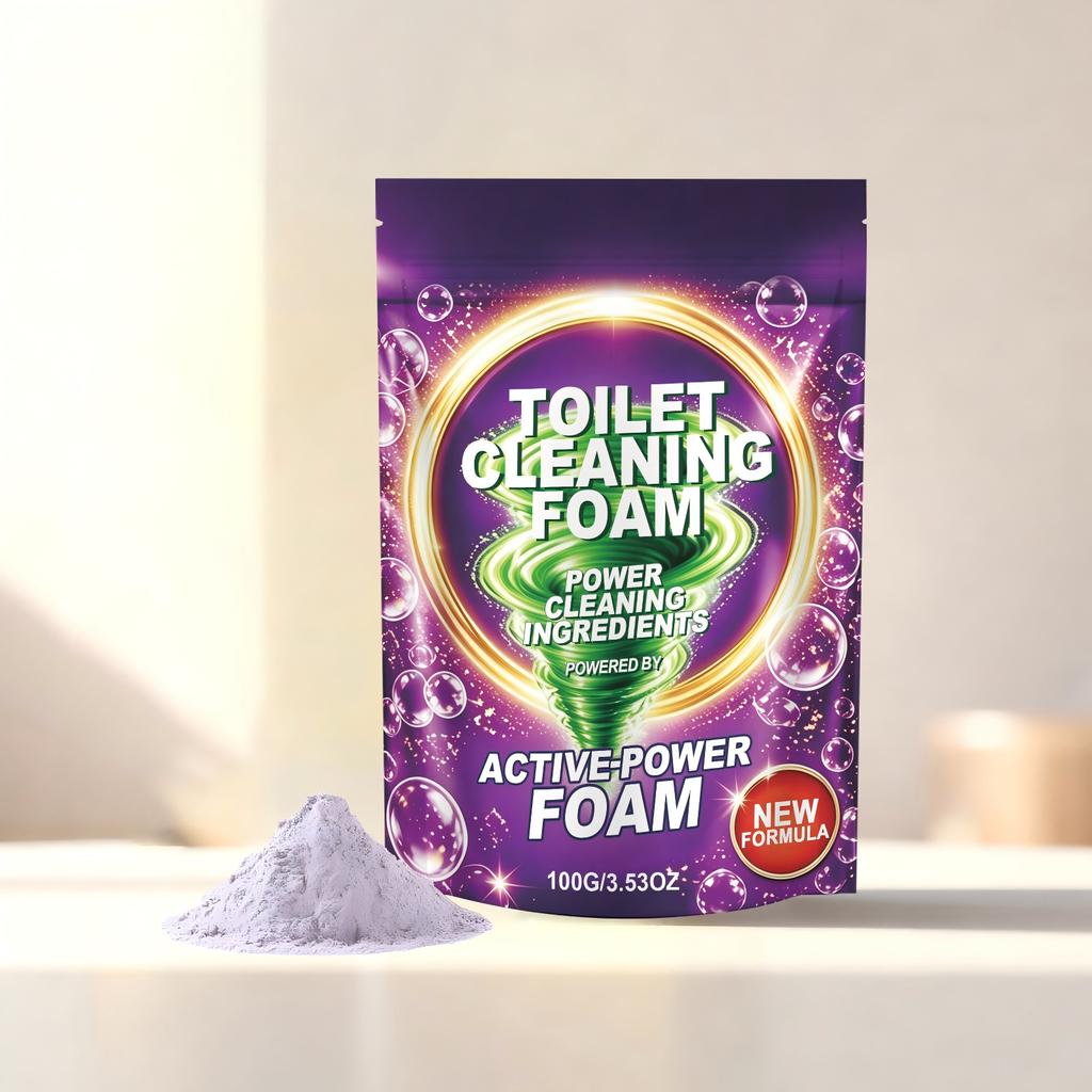 Poudre Moussante Nettoyante pour Toilettes avec Ingrédients Nettoyants Actifs Efficace pour le Nettoyage en Profondeur et l'Élimination des Taches Paquet de 100g Convient pour un Usage Domestique