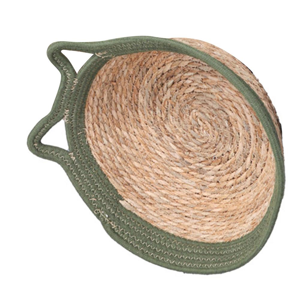 Hand Woven Cat Nest Breathable Round Cotton Rope Woven Warm Pet Sleeping Bed with Soft Cushion for Summer Cats Dogs