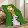 The Simpsons Throw Lightweight 240g Flannel Blanket Soft Skin-friendly for Summer Cooling