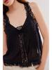 2025 Summer French V-neck Lace Trim Sleeveless Camisole Top