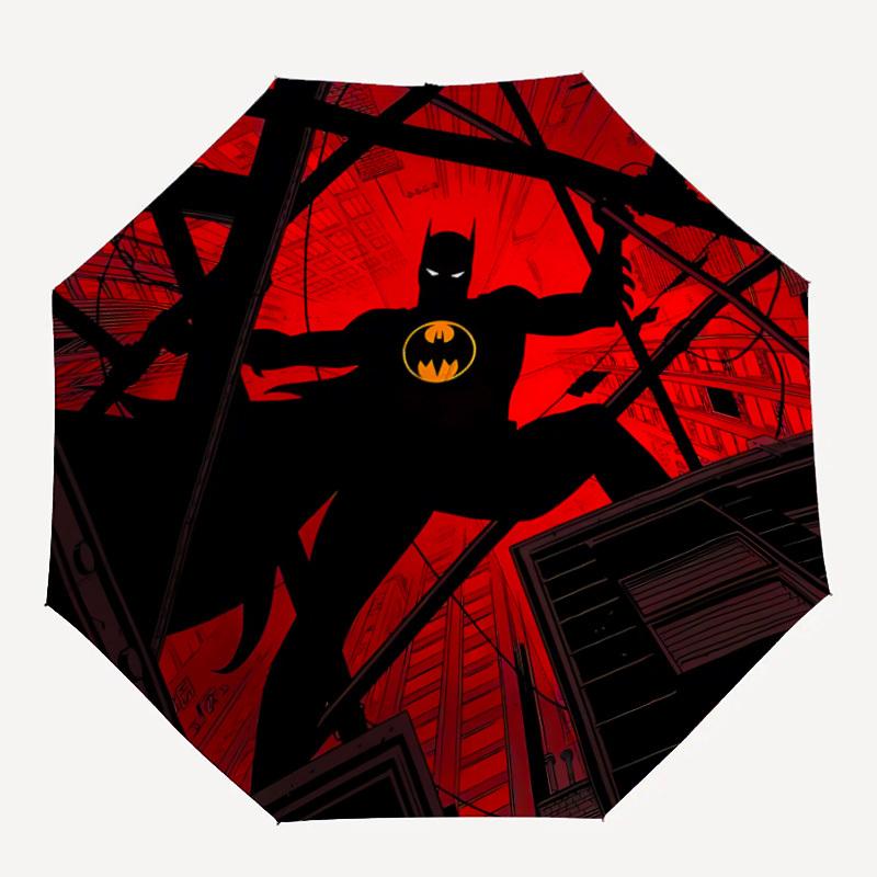 1pc Batman Automatic Folding Umbrella - Compact 8-Rib Design,Festive Gift for Friends & Family, Compact Umbrella 21178