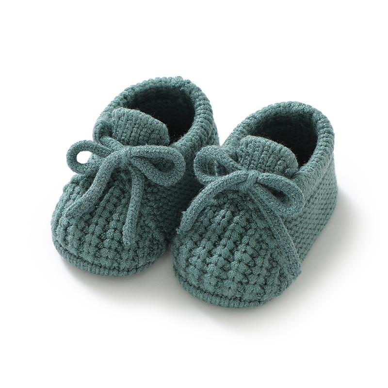 Buty Niemowlęce Dzianinowe Obuwie do Łóżeczka Noworodka 0-18M Ciepłe Akcesoria Odzieżowe Niemowlęcy Chłopcy Dziewczynki Pierwsze Buciki Modne Jednolite Maluch Dziecko