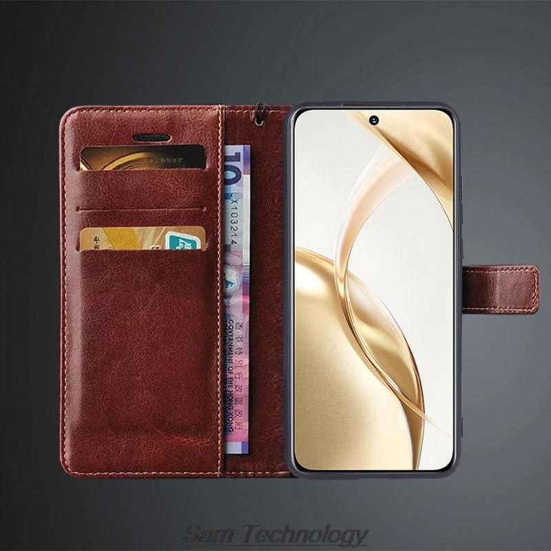 Card Holder Cover Case for Huawei Honor 200 Honor200 Pu Leather Flip Cover Retro Wallet Phone Case Business Fundas Coque