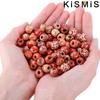 Painted Mixed Wood Beads for Jewelry Making and Hair Accessories 100Pcs/Pack 1Pack Optional