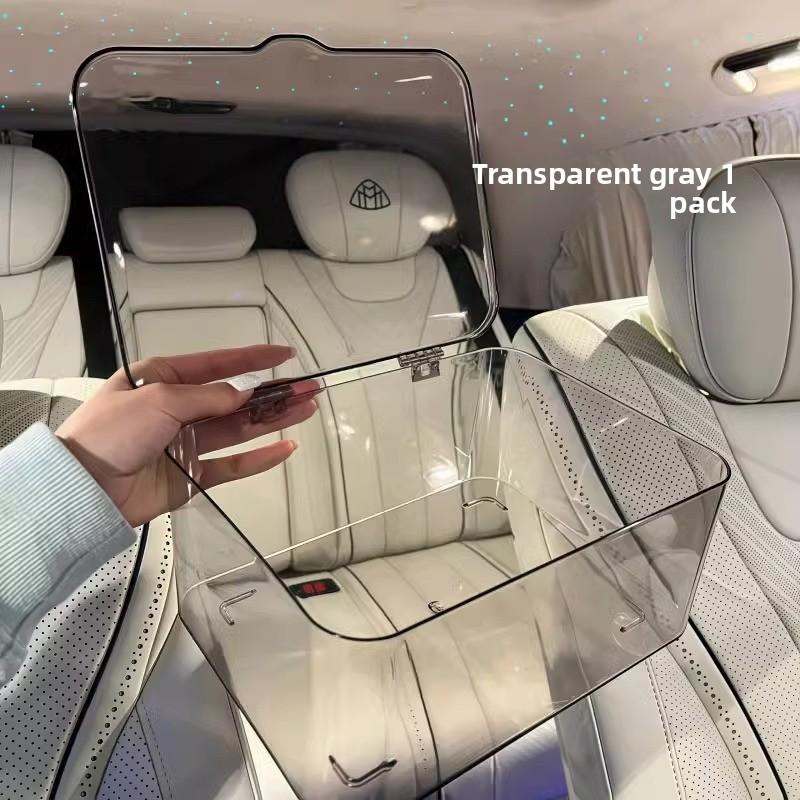 Cutie de depozitare pentru birou - Cutie transparentă cu capac rabatabil, rezistentă la praf, pentru organizare - Cutie de depozitare pentru măști faciale pentru dormitorul de acasă - Coș de organizare pentru birou