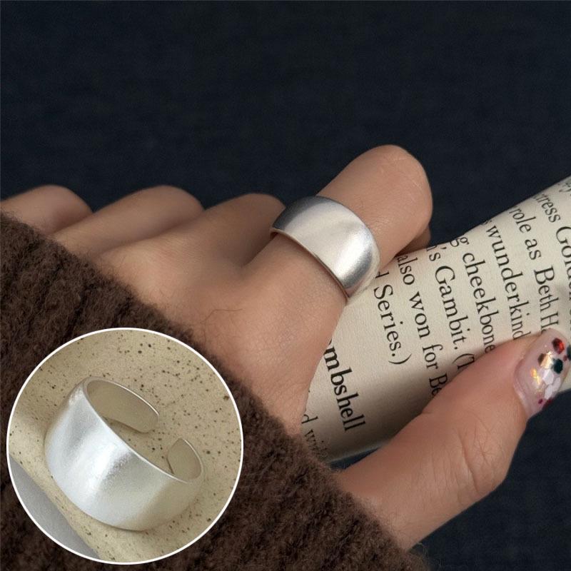 Geometric High-Polish Criss-Cross S925 Silver-Plated Open Ring - Women's Stackable Index Finger Jewelry