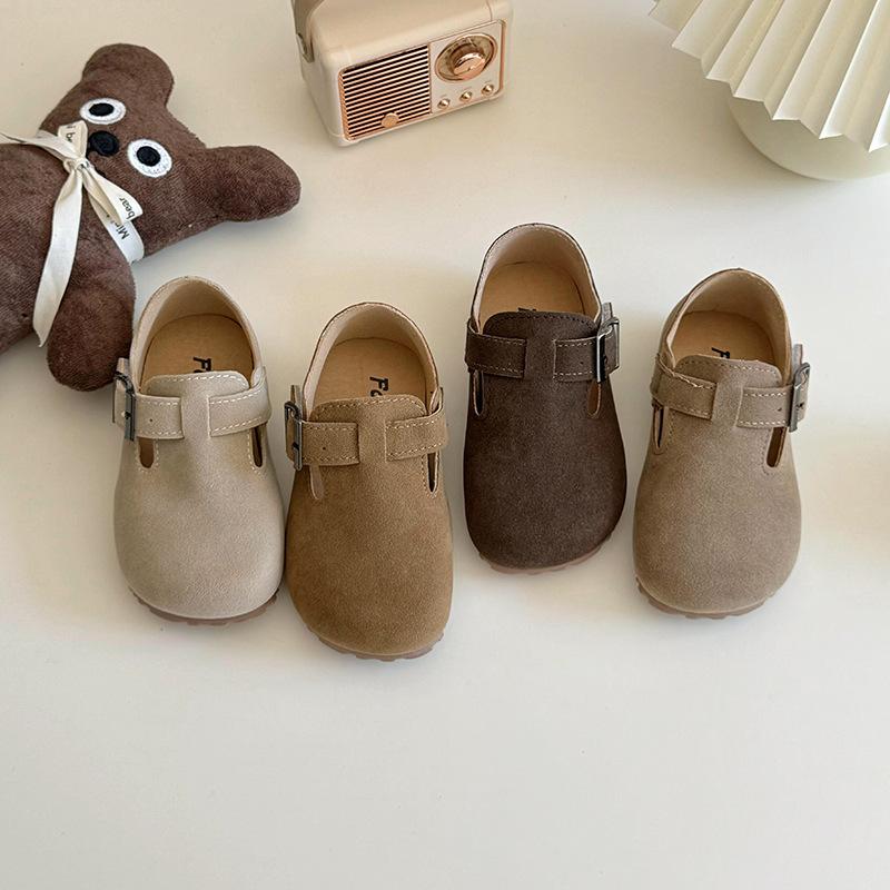 New Children's Shoes - Girls' Leather Shoes, Boys' Retro Beanie Shoes, Single Shoes