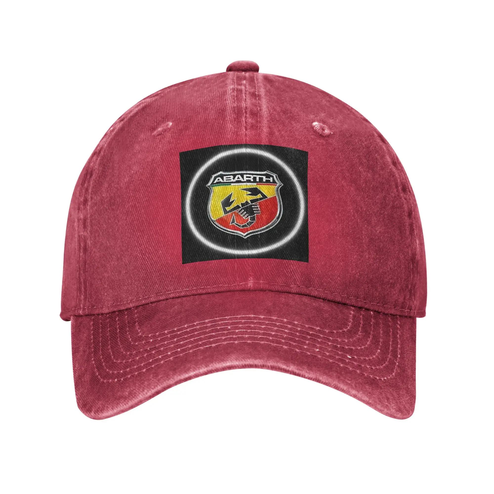 Abarth C Cool Washed Denim Cap Casual Baseball Caps Adjustable Hat Summer Unisex Baseball Hats One Size