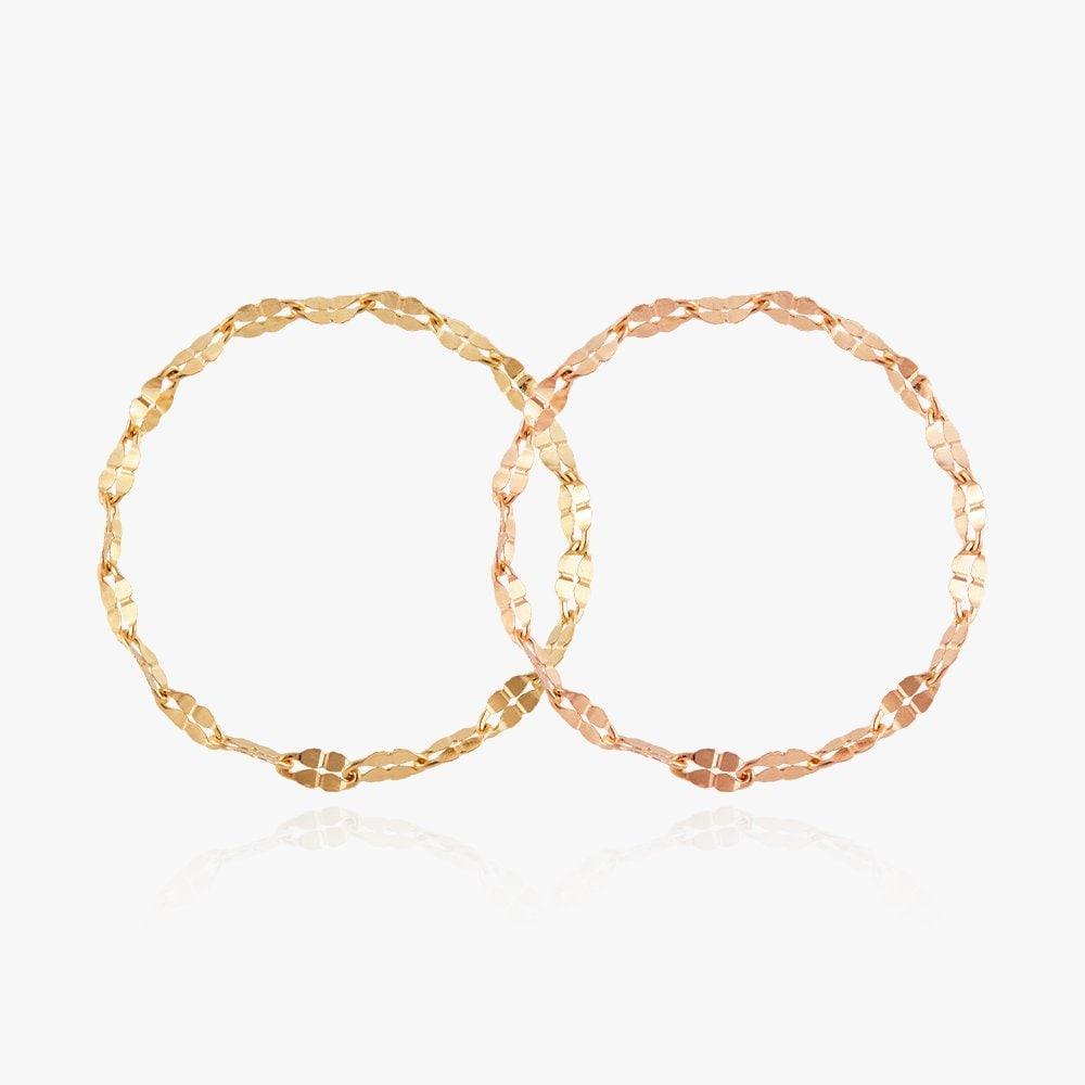 

14K Lucky Four-Leaf Clover Chain Gold Ring 14K rose gold / Size: 08