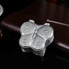 Elegant Zinc Alloy Jewelry Box With Butterfly Pattern For Weddings And Gifts