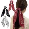 3 Pack Hair Scrunchies for Women, Ribbon for Hair, Satin Scrunchies Set, Stylish Hair Scarf, Scrunchies for Women, Hair Ribbon for Womens, Red Black