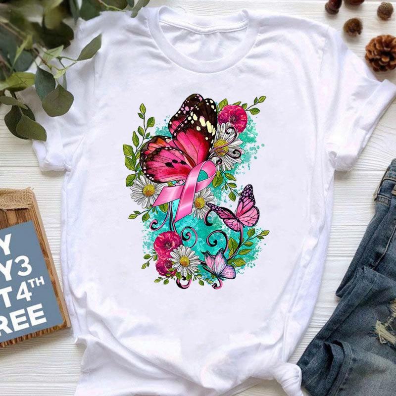 Summer Half Sleeve Retro Printed High Heels Cotton Loose Short Sleeve Women's T-Shirts Women’s