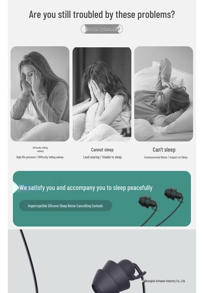 Comfortable Noise-Cancelling ASMR Sleep Earbuds for Side Sleepers
