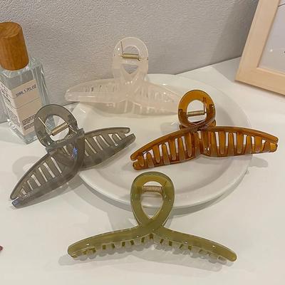 Pince à Cheveux Croisée Tendance Grandes Barrettes Pince Crabe Coréenne Pince de Bain Pince Queue de Cheval Pince Griffe Pour Femmes Filles Accessoires Cheveux