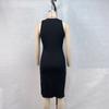 Women's Summer Round Neck Sleeveless Waist Wrap Hip Split Dresses