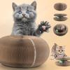 Magischer Orgel-Wellpappe-Kratzbrett für Katzen, faltbar, rund, Wellpappe-Platte, interaktives Spielzeug für Wohnungskatzen, Haustierbedarf