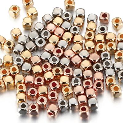 100/300/500 piezas Cuentas Cuadradas CCB Cuentas Espaciadoras Fabricación de Joyería Plástico Cuentas Sueltas Espaciadoras Accesorios de Joyería DIY