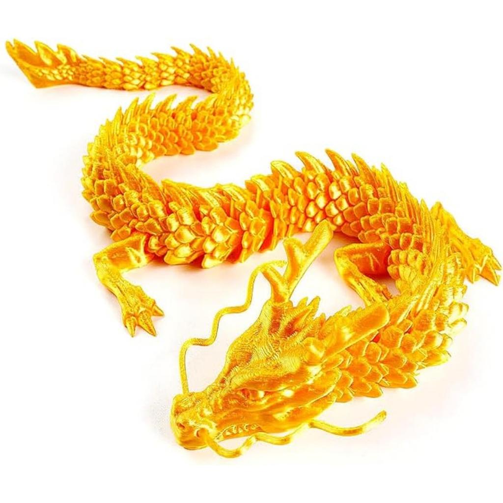 3D Printed Dragon - Articulated and Posable Toy for Car Decoration - Strikingly Realistic Dragon Crystal Figure Gifts