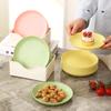 10ER-PACK 6,1 Zoll Weizenstroh-Teller, Unzerbrechliche Kunststoff-Essteller, Wiederverwendbare Leichte Kleine Teller für Dessert und Snacks