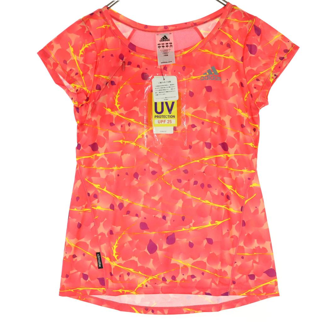 unused adidas plant Short sleeve T-shirt S Fluorescent pink UV Protection Women Used