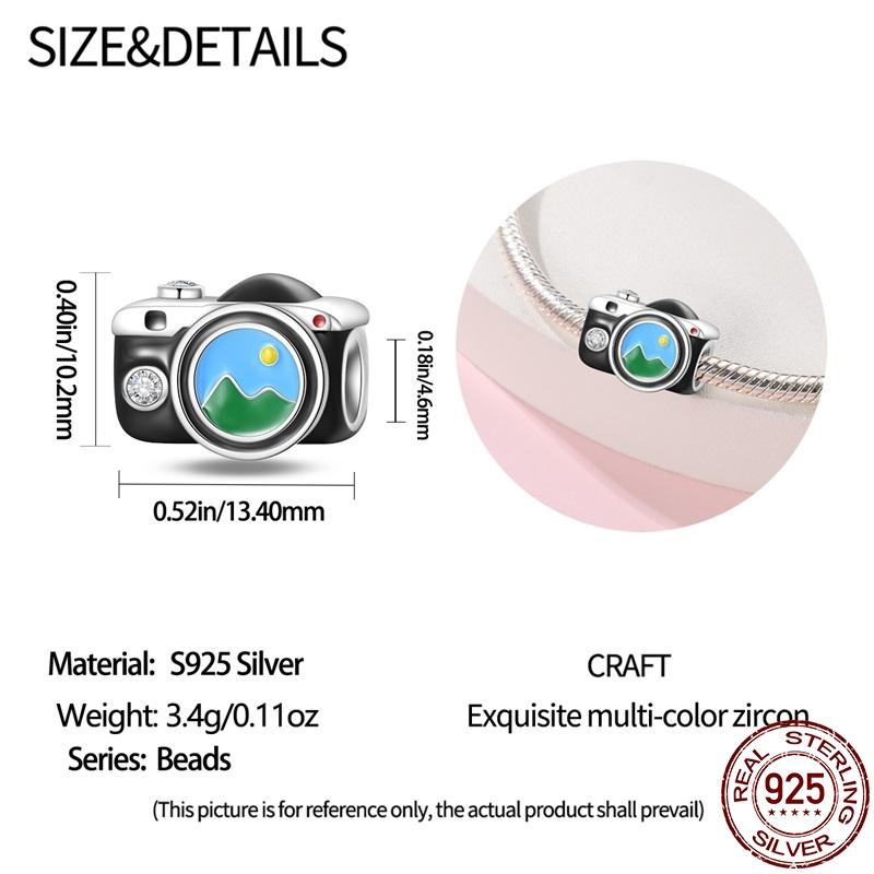 Copper Off-Road Vehicle Camera Travel Art Pendant Compatible With Original 3Mm Pan Bracelet Jewelry For Women Birthday Jewelry Piece Present