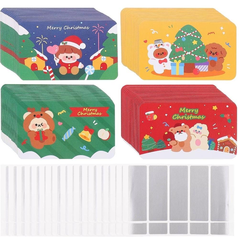 Cartoon Weihnachtskratzkarten zum Beschriften Kinder Weihnachtsbelohnungskarten Weihnachtsfeier