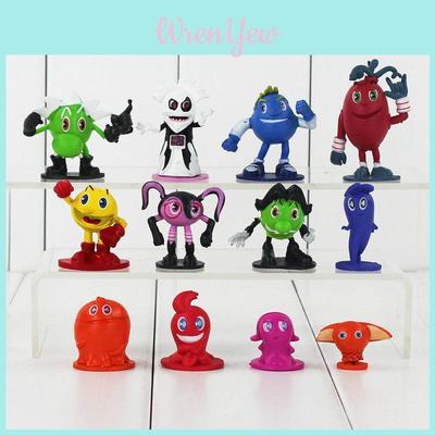 12 Pcs Pac-man And The Ghostly Adventures Action Figures Set Featuring Vibrant Colors