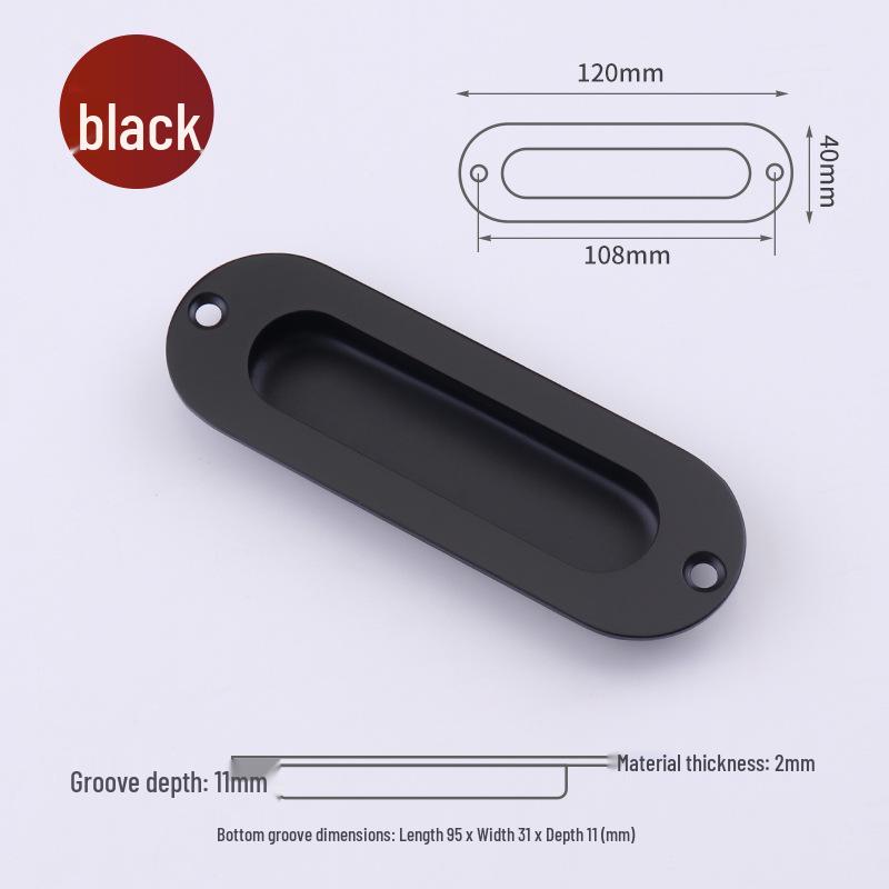 Stainless Steel Recessed Pull Handle for Sliding & Cabinet Doors