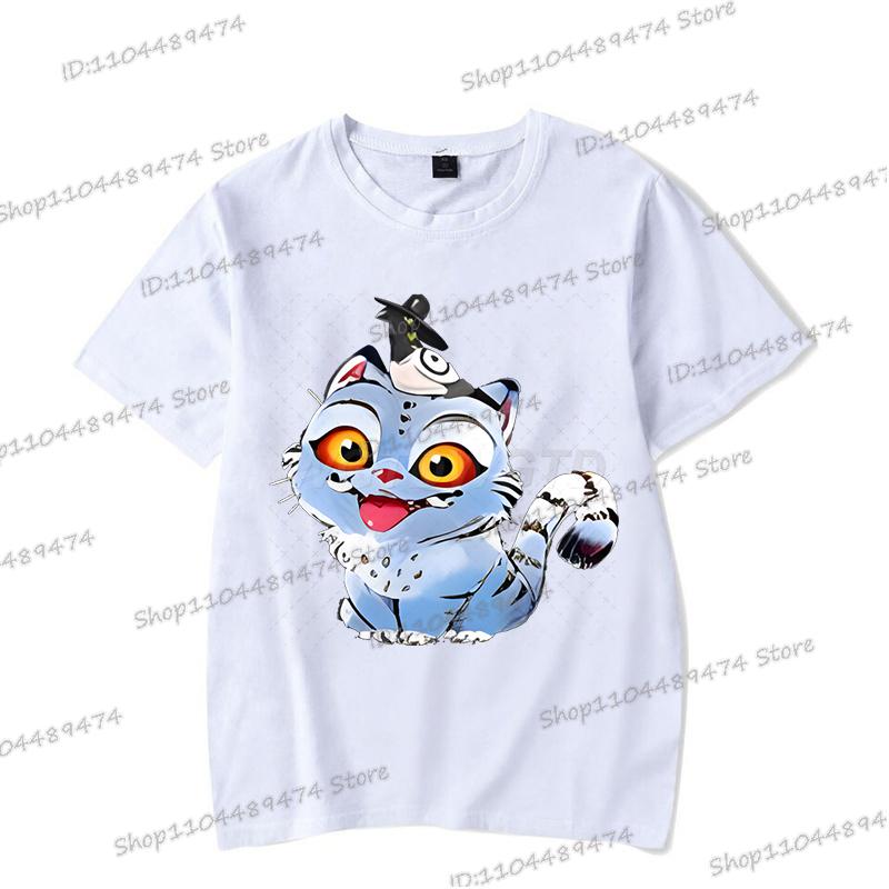 Summer New KPop Demon Hunters T-shirts Vintage Korean Ulzzang Anime Rumi Tiger Saja Boys Tshirts Hip Hop Streetwear Teenage