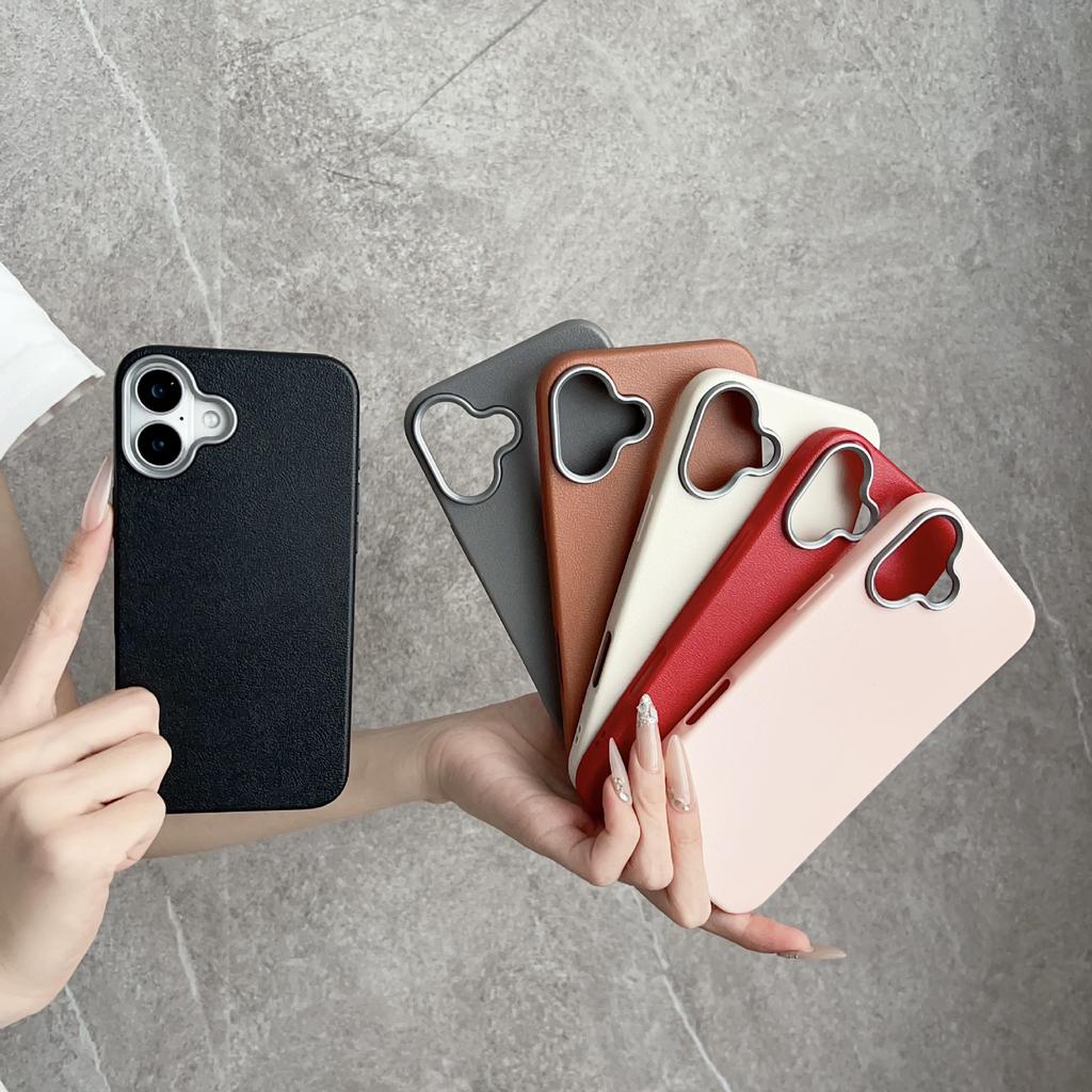 Applicable To IPhone 16 Mobile Phone Case Retro Leather Pattern 14Promax Apple 15 Protective Case 13 Silicone Simple