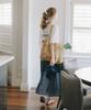 Depound Check Shirred Long Skirt [Navy]
