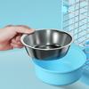 Bol en Acier Inoxydable pour Cage d'Animal de Compagnie Bol d'Alimentation Anti-Renversement pour Animal de Compagnie Bol Suspendu Amovible pour Cage de Chat Chien Lapin