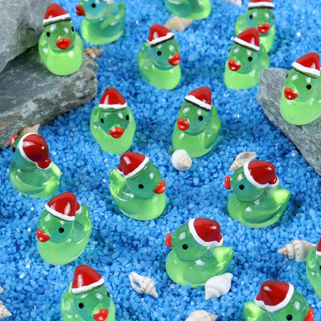 Luminous Christmas Mini Yellow Duck Resin Ornament