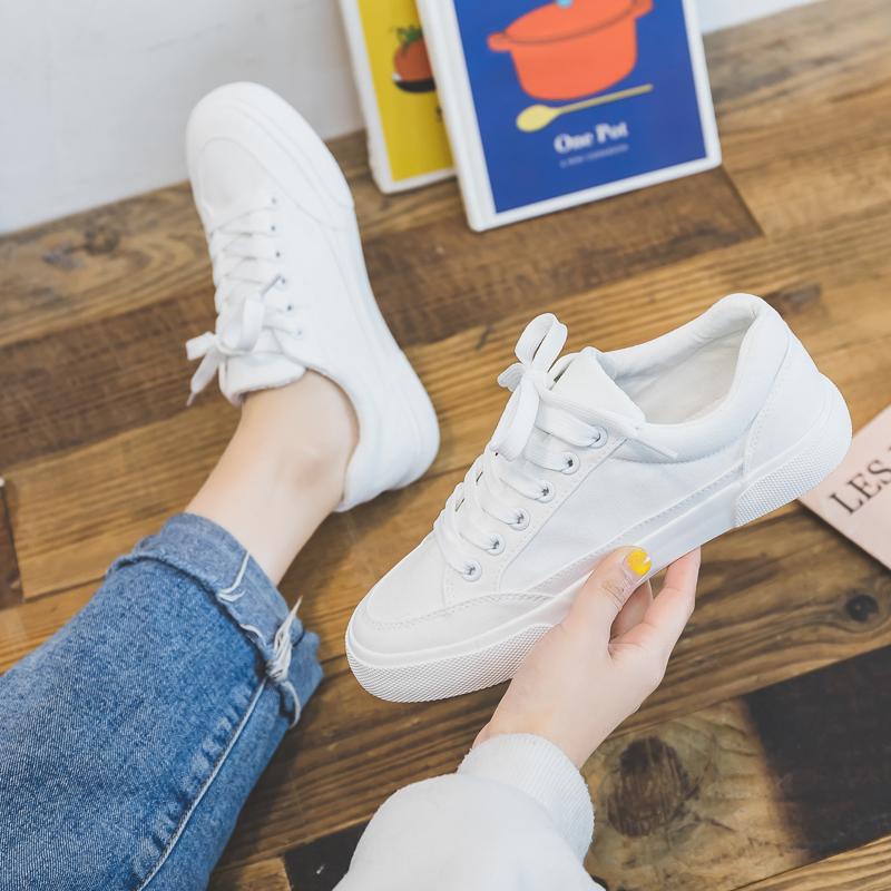 Warrior Casual Breathable Low-Top Canvas Shoes Women sneaker White WXY-A791MJ01